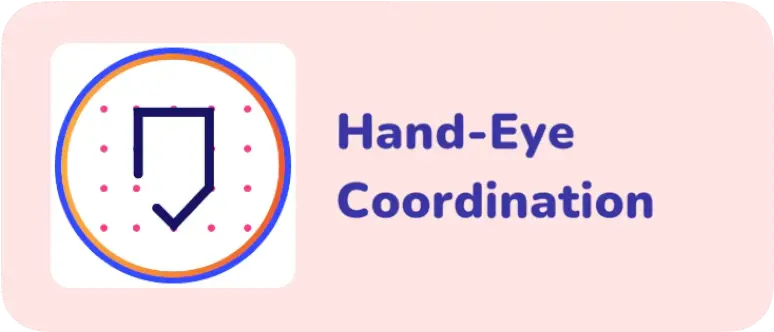 Hand-eye coordination cognitive skill icon representing guided movement and motor control in Magrid's learning method