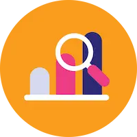 Icon representing longitudinal monitoring and reporting of cognitive and mathematical development over time