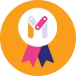 Ícone do emblema do prémio Magrid, que representa progressos e conquistas significativos no desenvolvimento cognitivo